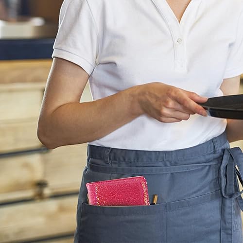 Miniatura 128 de ACdream - Libretas de servicio para camarero, cuaderno de recibos de comensales, bonito organizador de piel, cartera para dinero, para presentar AB