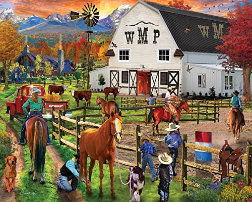 White Mountain Puzzles - Dude Ranch - 1000 Piece Jigsaw...