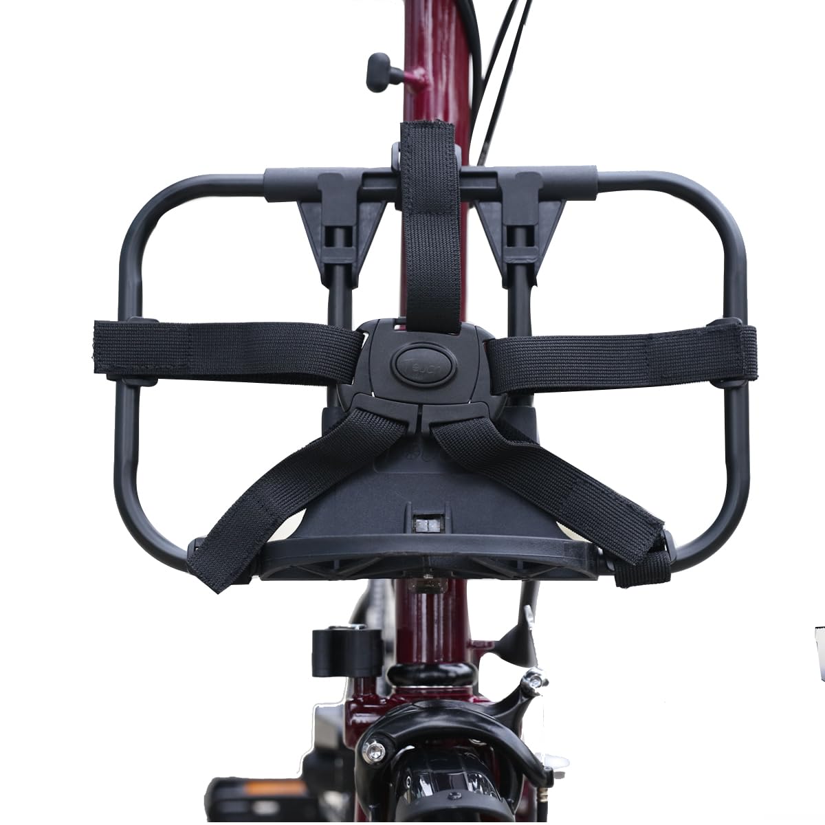 Photo 1 of SplendoRoute Folding Bike Front Rack Set for Brompton Bike Front Carrier Block (Horizontal Rack -Black)