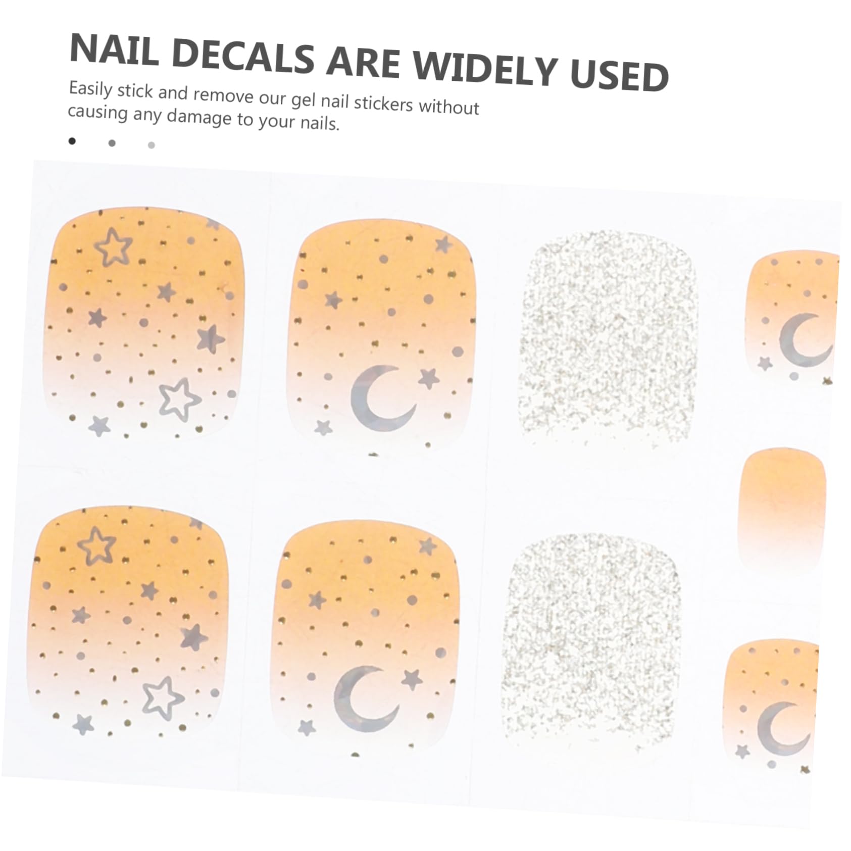 3 Juegos Pegatinas de Uñas de Gel para Decoración Incluye y para Bodas y Fiestas Diseño Elegante y Aplicación para Uñas de Manicura y Pedicura