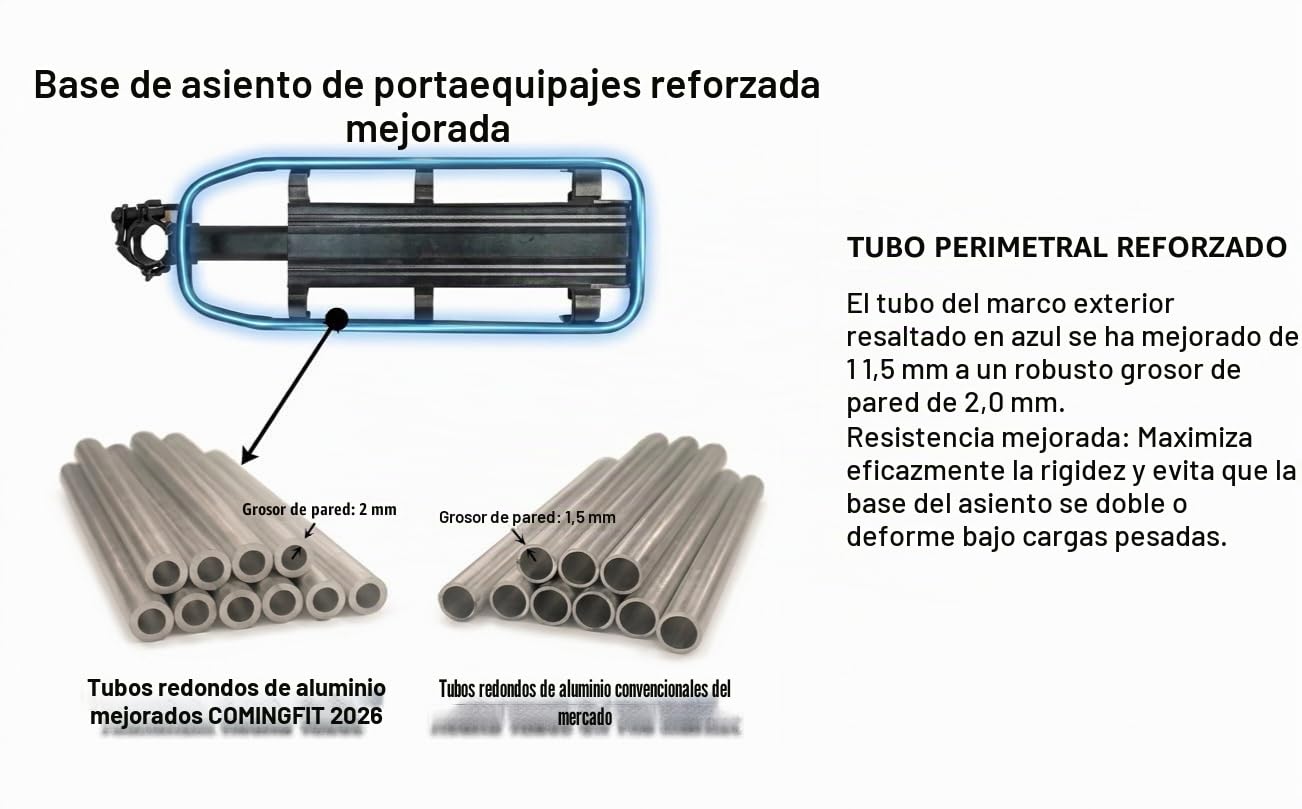 COMINGFIT® Capacidad de 80 kg, portabicicletas Ajustable Portaequipajes-Estante Súper Fuerte Mejora Estante para Bicicletas 4-Strong-Leg Bicycle Carrier