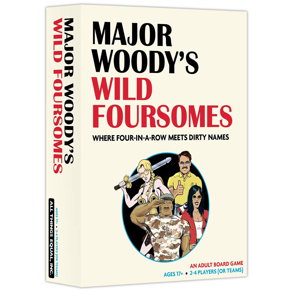 Amazon.com: MAJOR WOODY'S WILD FOURSOMES - An Adult Strategy Game Where  Four-in-A-Row Meets Dirty Names : Toys & Games