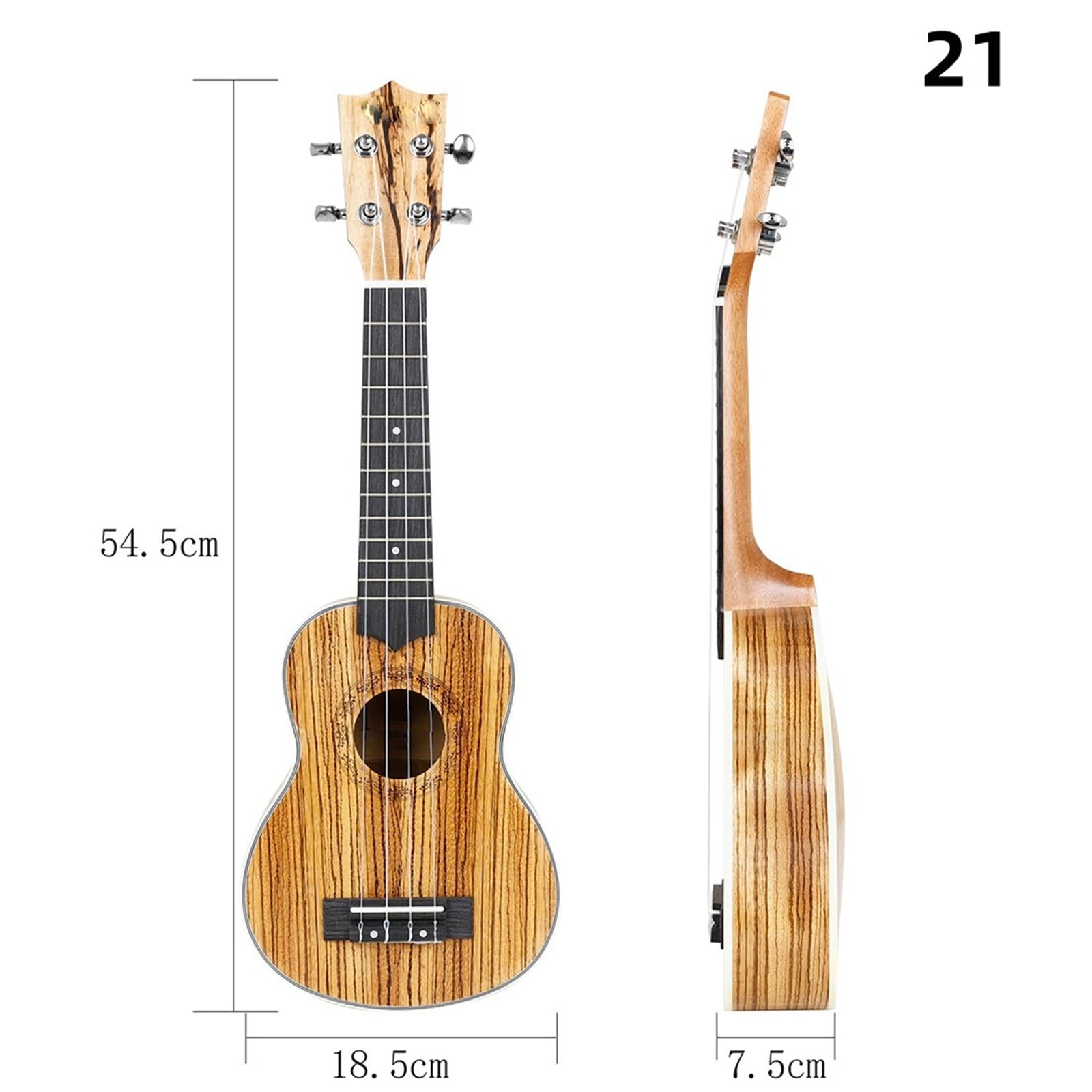 Principianti Ukulele Principiante A Quattro Corde Di Ukulele Da 24/26 Pollici Che Suona Strumenti Musicali Bellissimo Tono(21 inches)