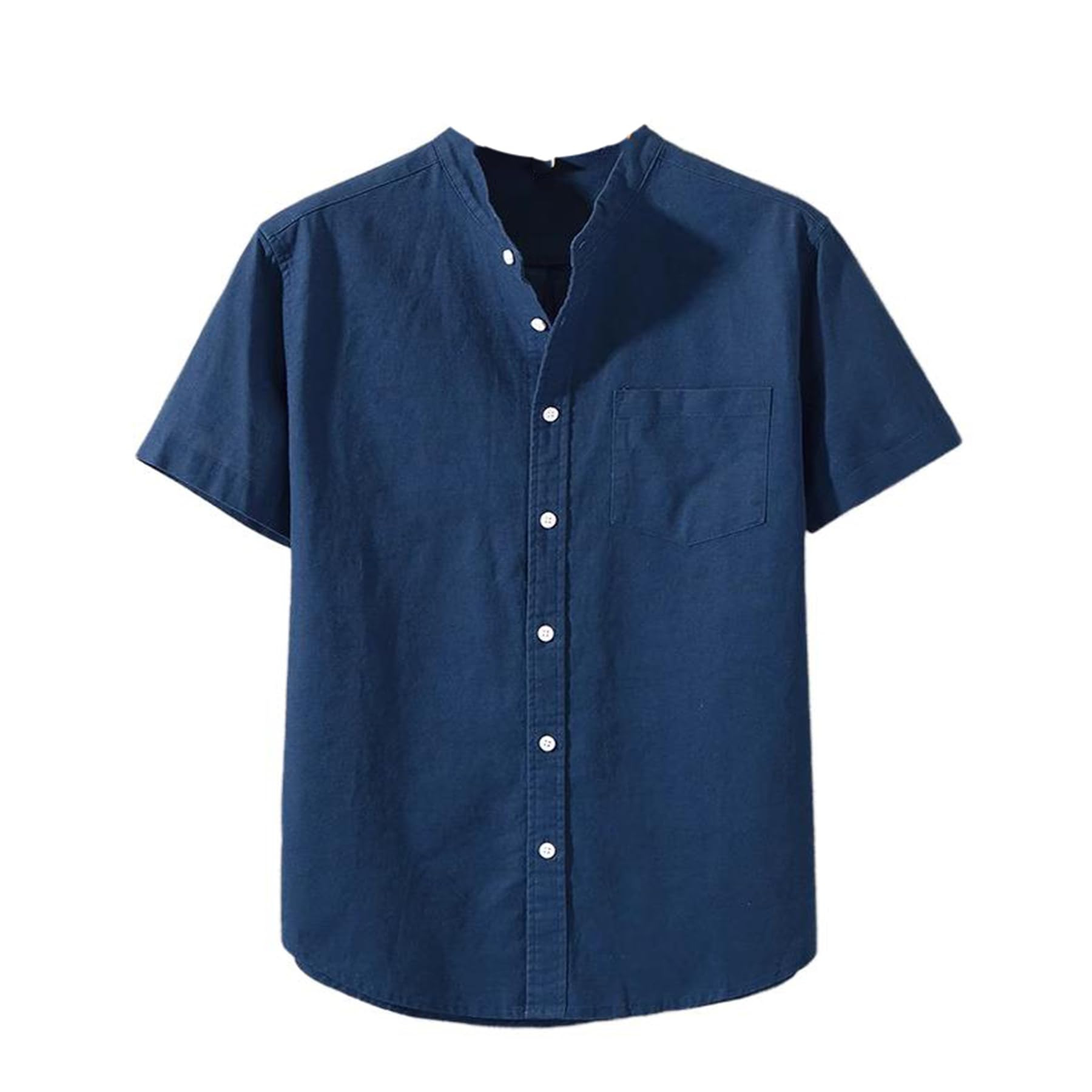 GUOYUXIAO Männer-Sommer-EIS-Silkwolle-Kasual-Kurzarmhemd, kühl.