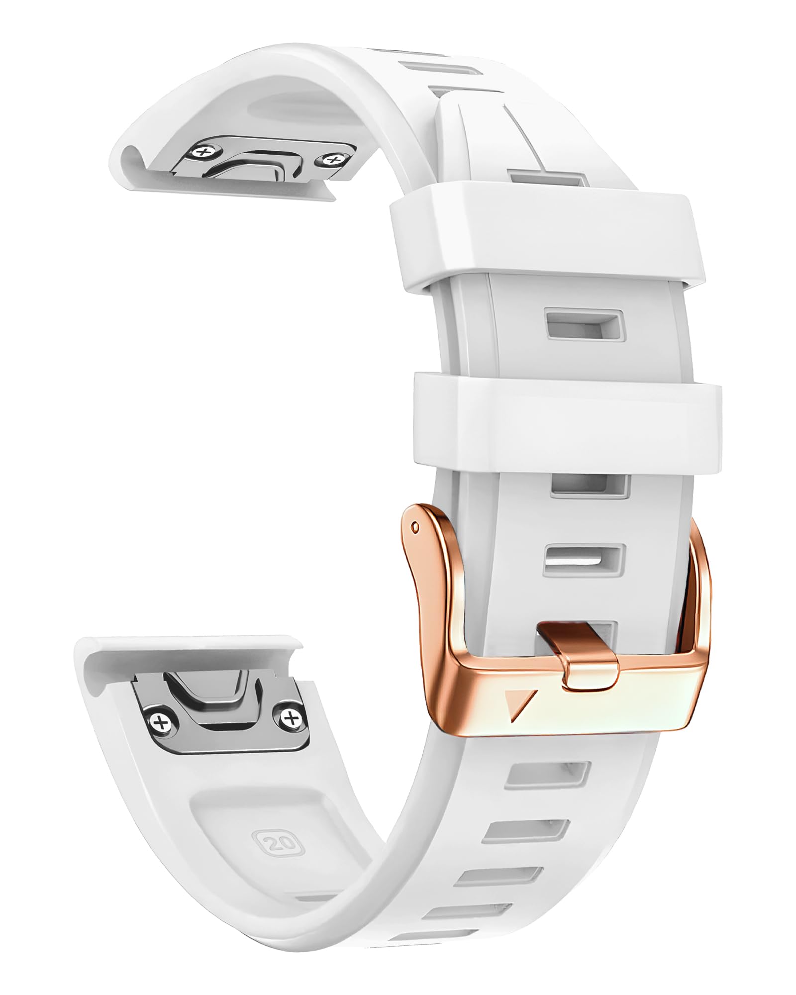 20mm Watch Band for Garmin fenix 5s plus fenix 6s fenix 7s pro quickfit 20 bands Replacement for garmin epix 2 42mm standard short strap Rose Gold women soft