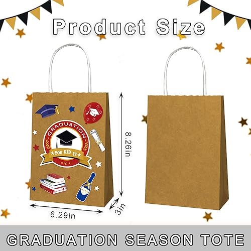 Miniatura 8 de Threetols 12 bolsas de regalo de graduación 2023, bolsas de regalo de fiesta de graduación, bolsas de graduación de clase de 2023, bolsas de