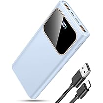 Power Bank 10000mAh, 22.5W Ricarica Rapida Powerbank per iPhone 16, 15, 14, 13, 12, 11 Samsung Xiaomi etc, Leggero Caricatore Portatile con 3A USB-C Ingressi e Uscite Compatibile con Android iOS 2025
