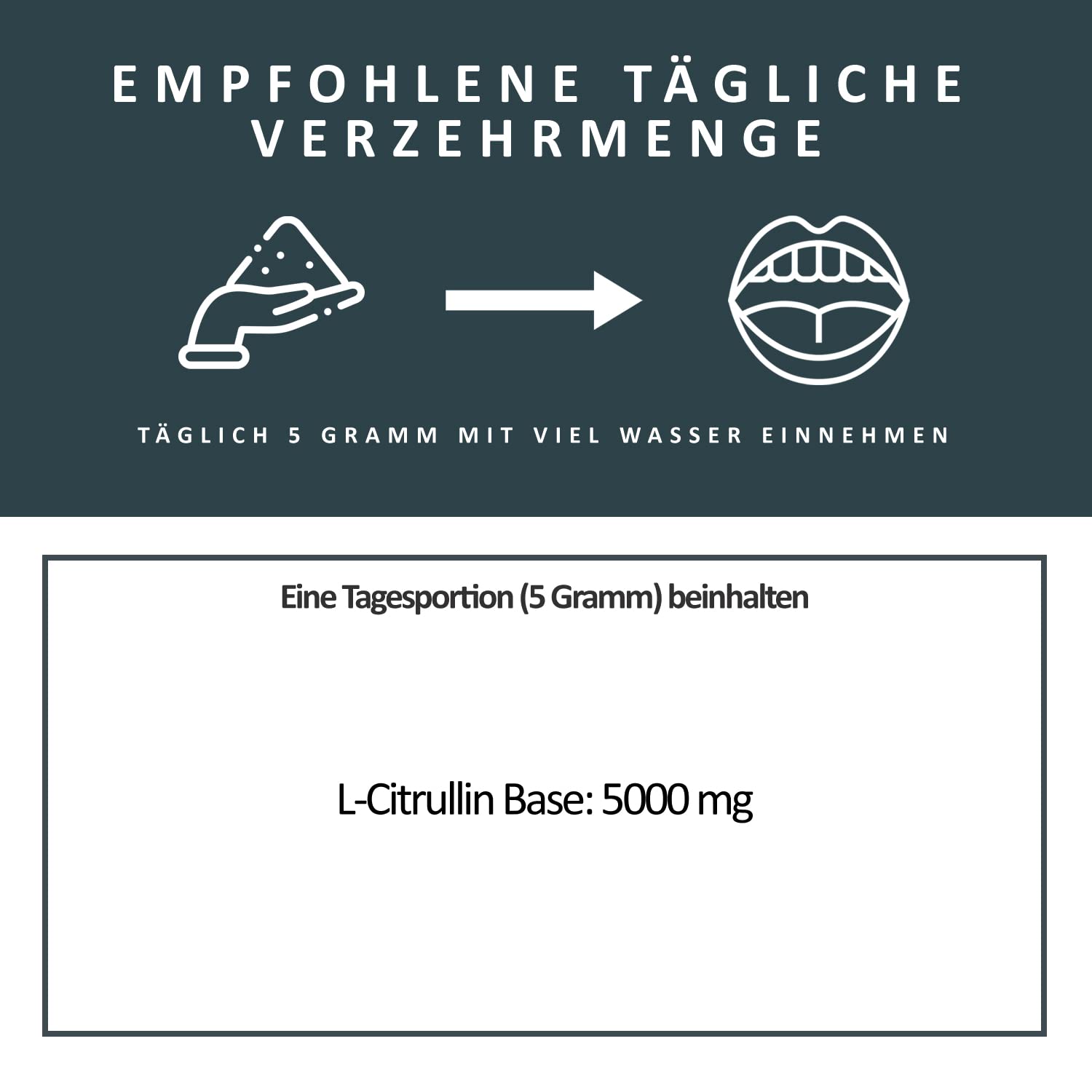 500g reines Citrullin Base 100% Pure Vegan Pulver Vitalstoff - Fitness Booster - steigert u verlängert Arginin Wirkung+Durchblutung