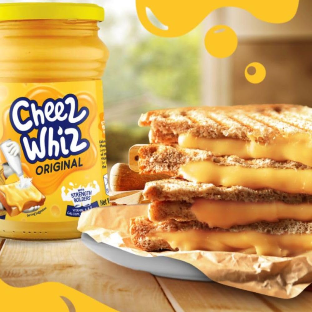 Cheez Whiz Queso Fundido para Untar, Pasta de Queso para Pan, Arepas y Galletas