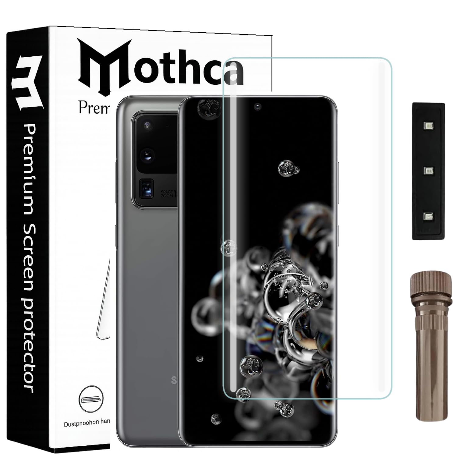 Mothca Premium Curved UV Tempered Glass Screen Protector for Samsung Galaxy S20 Ultra | HD Clear | Full Screen Coverage (Pack of 1) discount deal