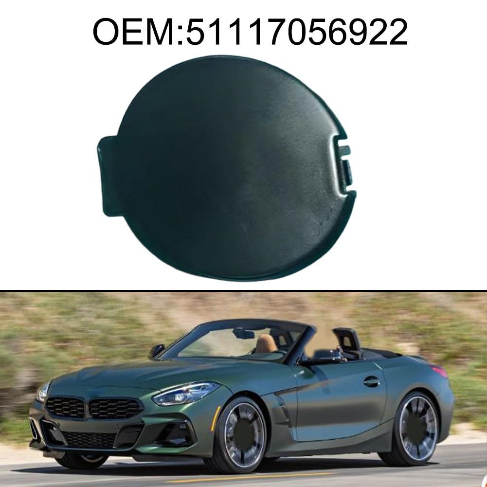 Copertura per gancio di traino per paraurti anteriore compatibile con BMW Serie 1 E81 E87 Z4 E85 E86 M Sport, copertura per paraurti anteriore, OEM 51117056922, tappo di ricambio in plastica ABS