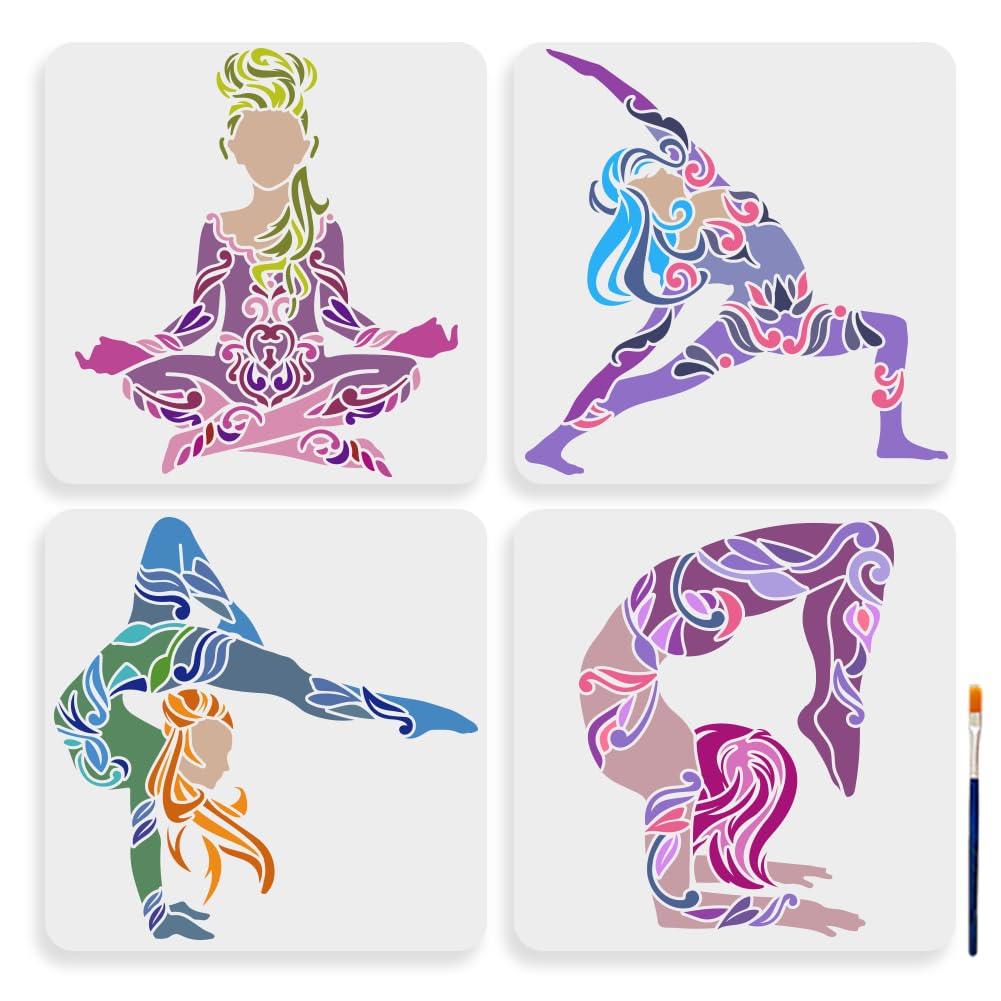 Pochoirs gymnastique artistique grand format pour toile et vitre