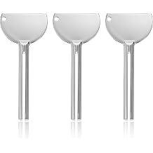Grevosea 3 Pcs Silver Toothpaste Squeezer, Stainless Steel Toothpaste Tube Roller Metal Tube Squeezer Tool Toothpaste Key for Paint Cosmetic Cream Hair Dye Bathroom Accessories