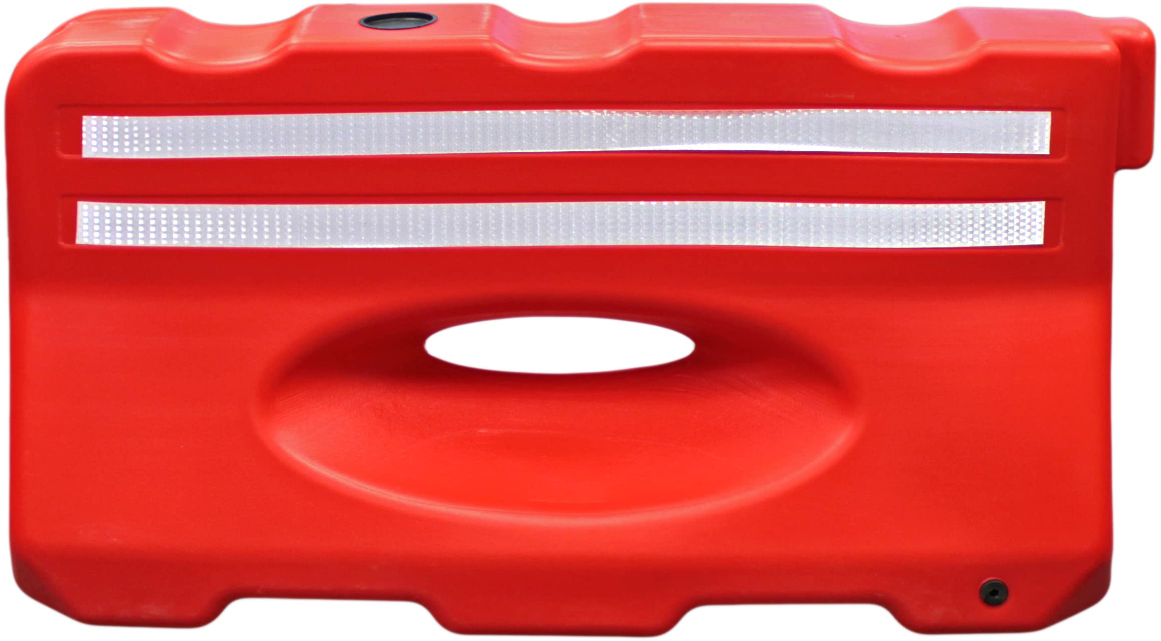 Electriduct Water Filled Barricade 4FT Plastic Sand Fillable Traffic Jersey Barrier Vehicle Safety Orange - Pack of 9