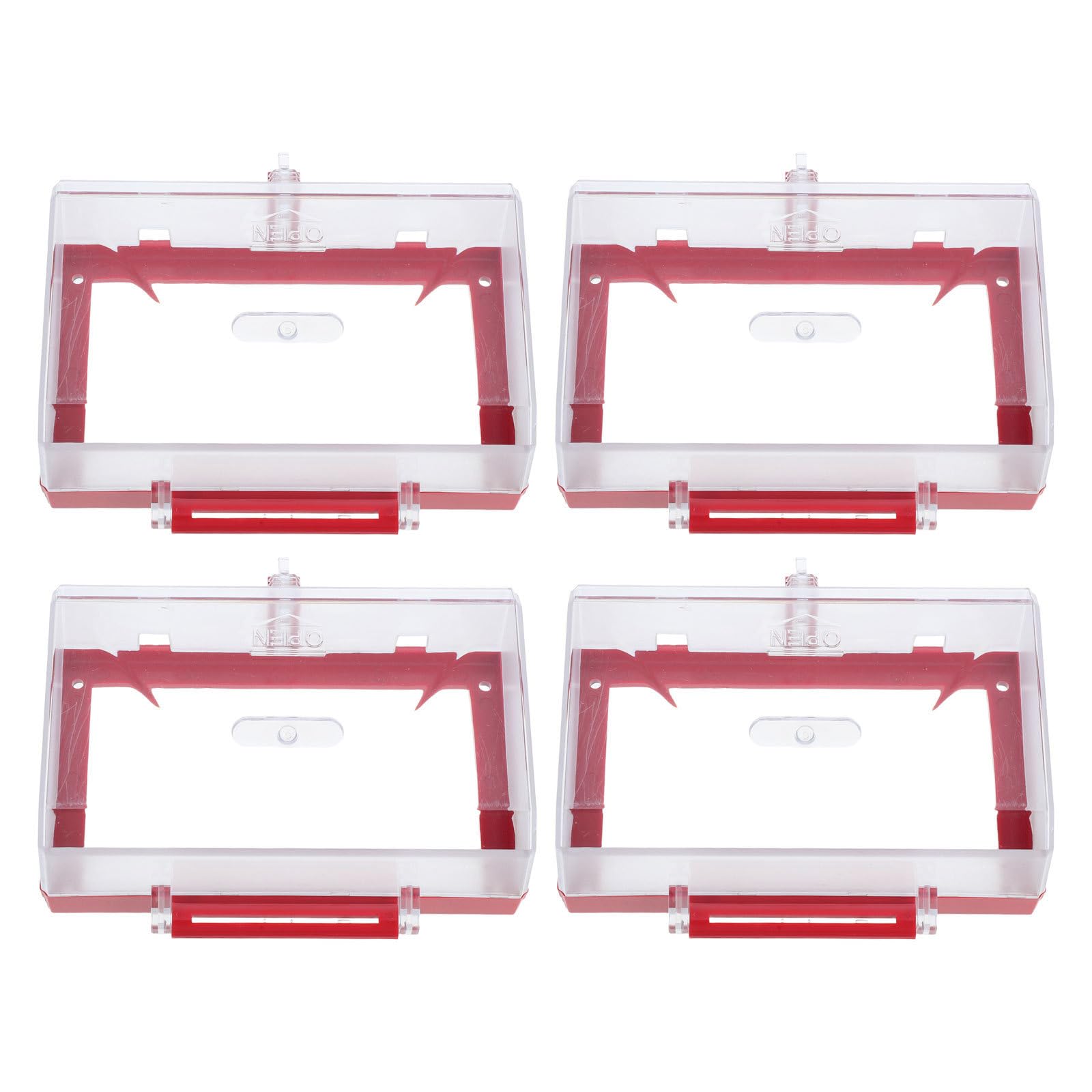 GALPADA 4 Protectores para Enchufes de Pared Caja Transparente de Pc, Impermeables y Bloqueables, Protección Segura para Interruptores en Hogar y Hotel