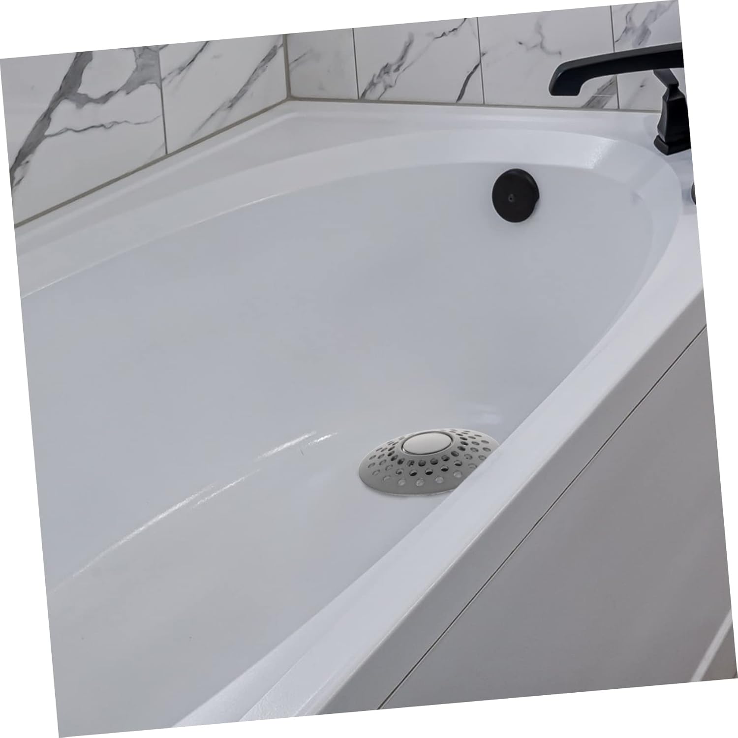 jojofuny 2pcs Bathroom Sink Stopper Bathtub Drain Plug Hair Catcher for Drain Easy to Clean