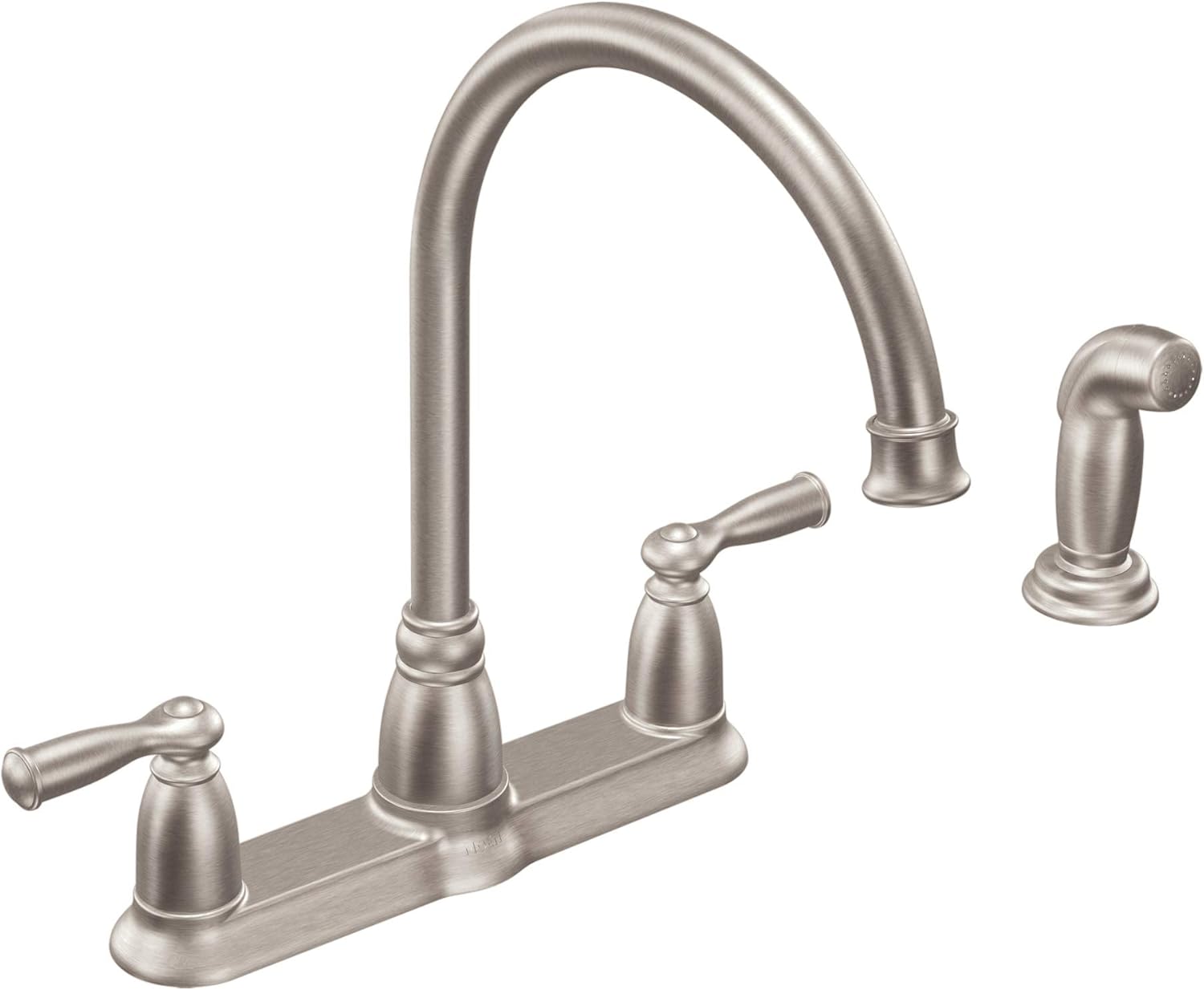Moen CA87000SRS Banbury Two Handle Stainless Steel Kitchen Faucet Side