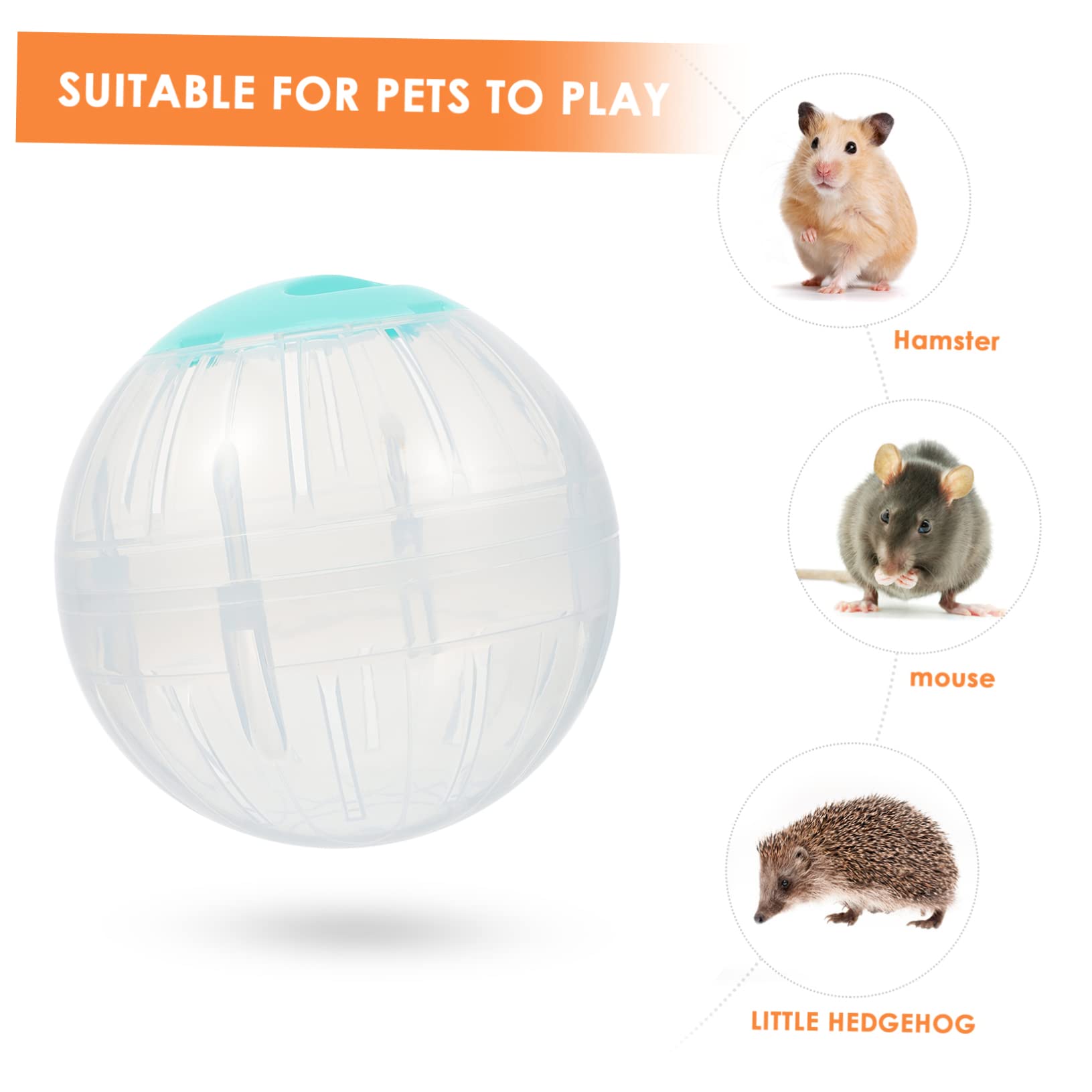 ORFOFE 4stücke Hamster Exercise Transparente Laufkugeln Für Aktive Haustiere Langlebige Spielzeuge Für Hamster Und Kleine Tiere Für Indoor-Training Und Fitness