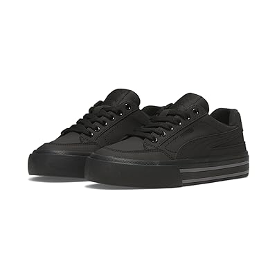 PUMA Kids Court Classic Vulc (Big Kid) Kids Shoes Puma Black Puma Black Cool Dark Gray