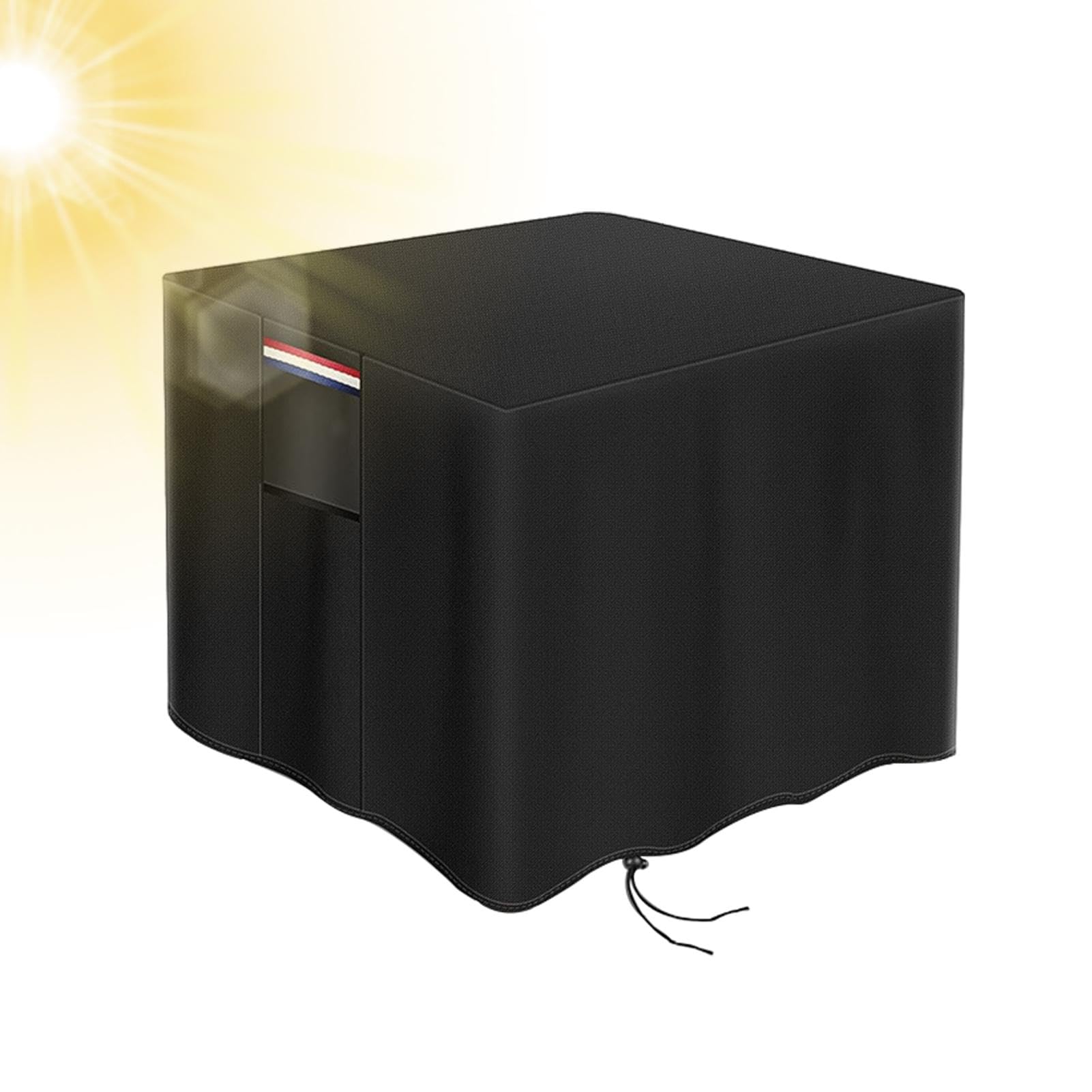Feuerstelle Abdeckung, 71x71x63cm Outdoor Schutzhülle Für Feuerstelle Quadratische Feuerschalenabdeckung Für GasFeuertisch 420D Abdeckung Für Gartenmöbel Wasserdicht Winterfest