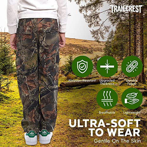 TrailCrest by Treel Boys Camo Tactical Hunting Hiking Pants, Large - Thumbnail 4