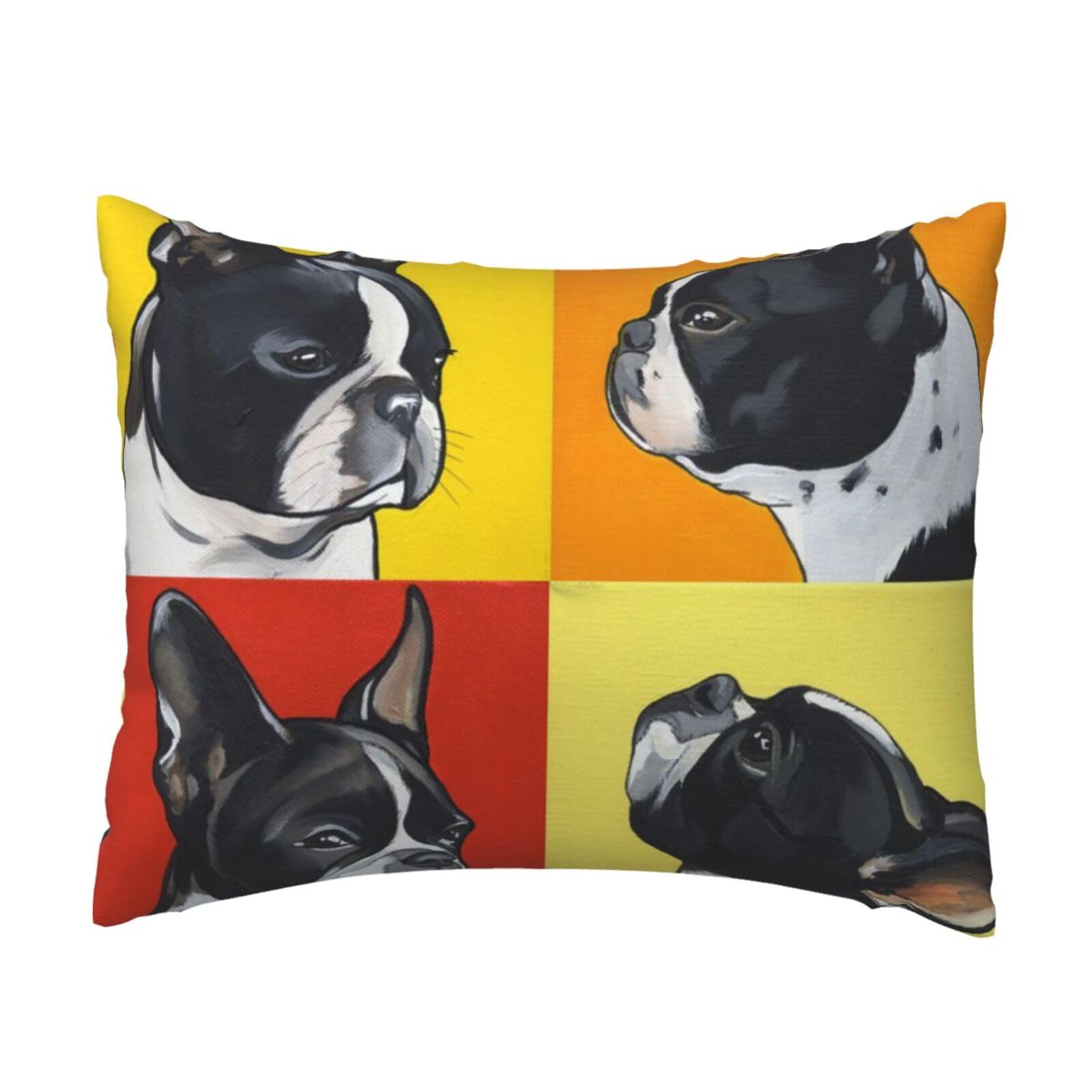 WSHFFILO Cute Pug printed Pillow Case 20x26in Decorative pillowcase Throw Pillow Cover