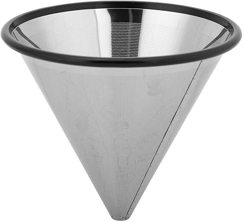 YJ-99A3 - Gotero de café de malla de acero inoxidable reutilizable, gotero de café de cono, filtro de café portátil sin papel que se adapta a la