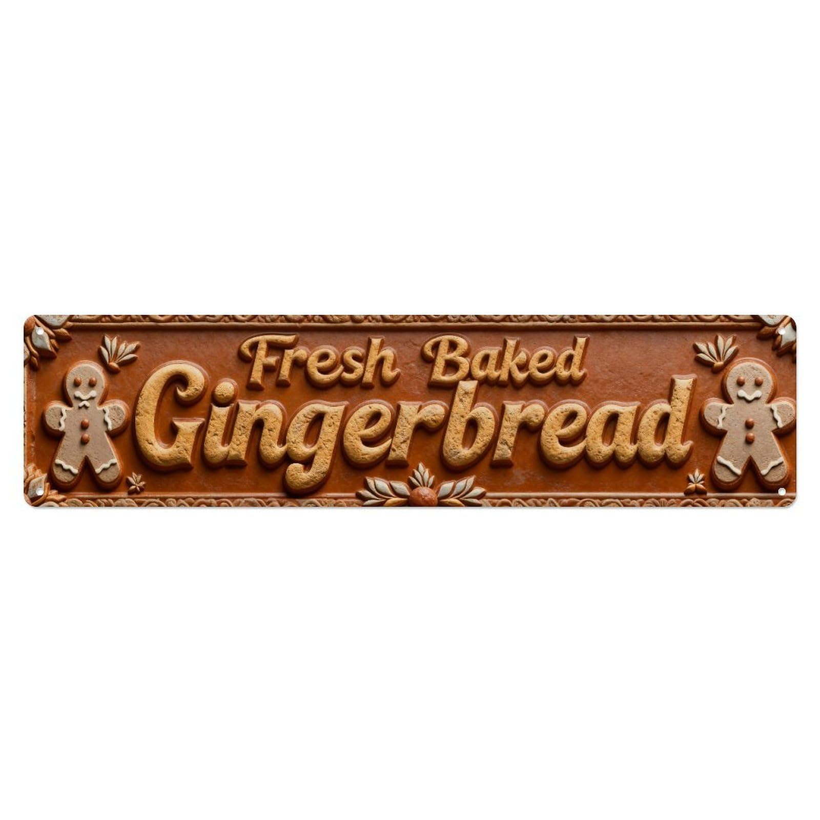 Gingerbread Man Pattern Design Metal Tin Sign Plaque