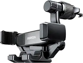 UGREEN Suporte Veicular de Saída de Ar, Clipe Que Nunca Bloqueia a Saída de Ar, Compatível com iPhone 16/15/14/13/12 Pro Max Mini Plus, iPhone 11 SE/XS/XR/8/7/6/6S Smartphone, Preto