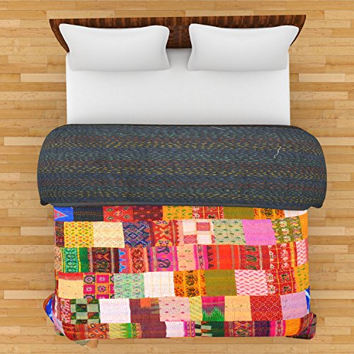 Couvre-lit patchwork en soie multicolore pour sublimer votre chambre à coucher