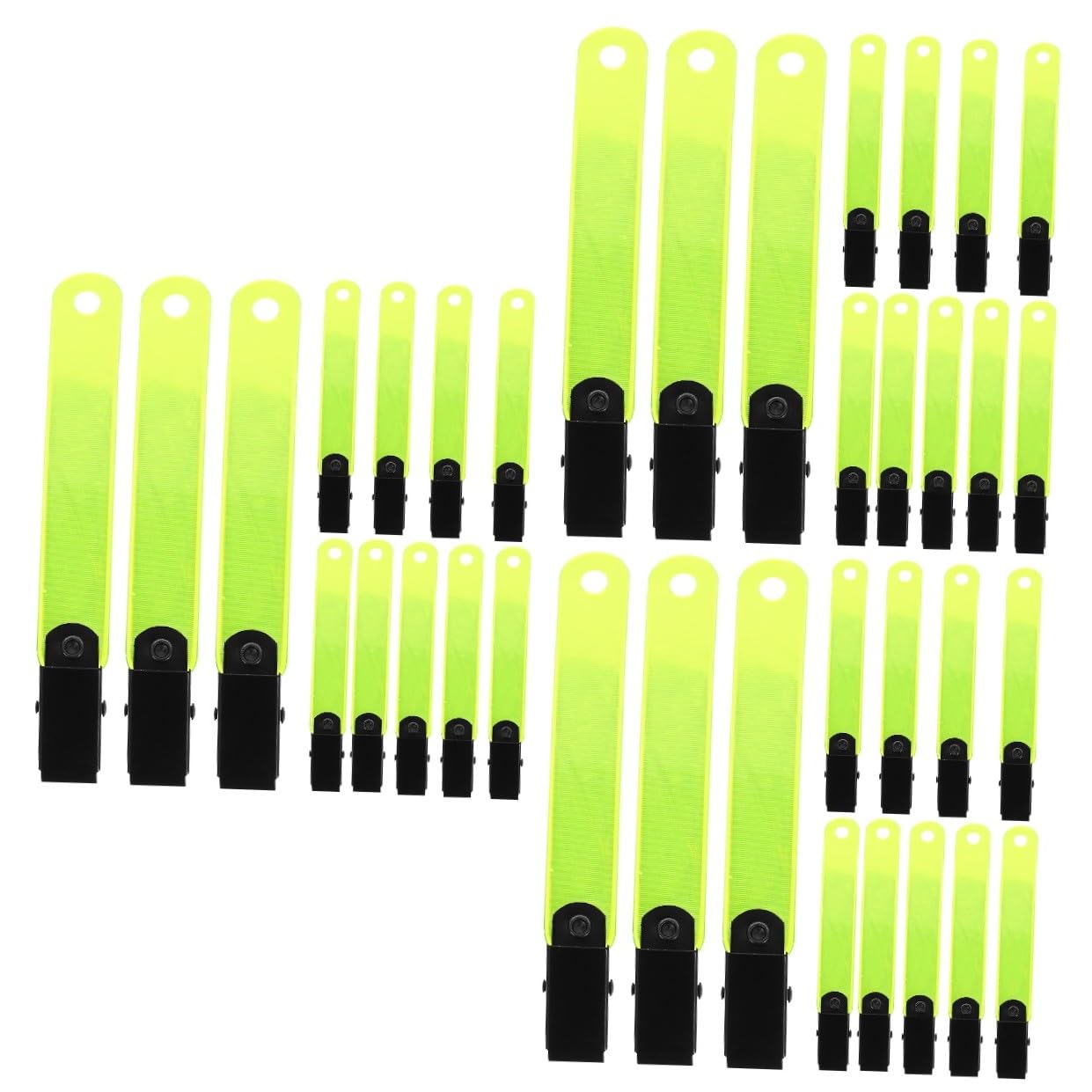BESPORTBLE Porte-étiquette Fluorescent Aménagements Extérieur Archerie Jeux Extérieur Piste Lumières Grands Clips Réfléchissants Clips Réflecteurs pour Arbre PVC
