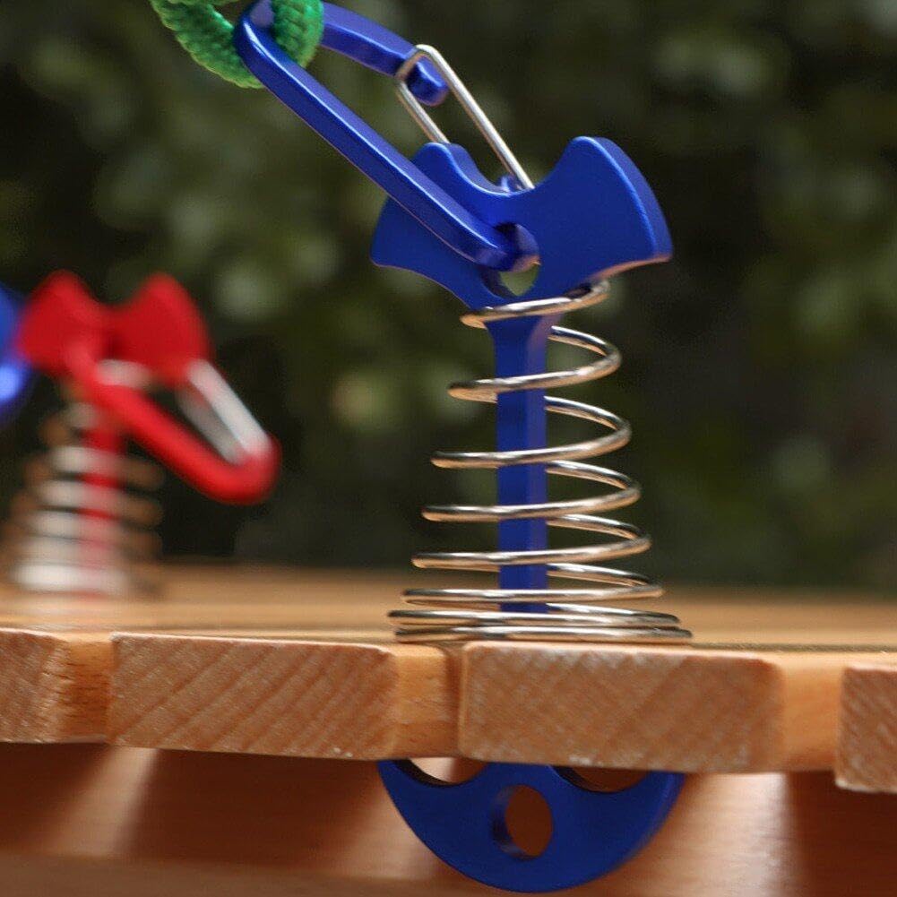 10 Pièces Piquets D'ancrage De Pont, Coupe-Vent En Aluminium Pont D'arrimage À Ressort Ancres De Tente En Arête De Poisson Tendeur De Corde De Tente