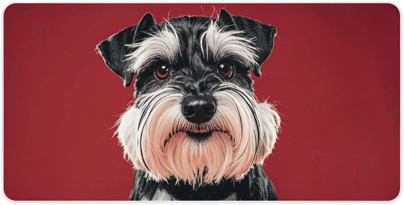 Waterproof Desk Mat 24x12 in Oversized Schnauzer Desk Pad with Non-Slip Rubber Base Smooth Surface Gaming Mousepad for Mouse & Keyboard Portable Foldable for Home Office Desktop Decor image 5