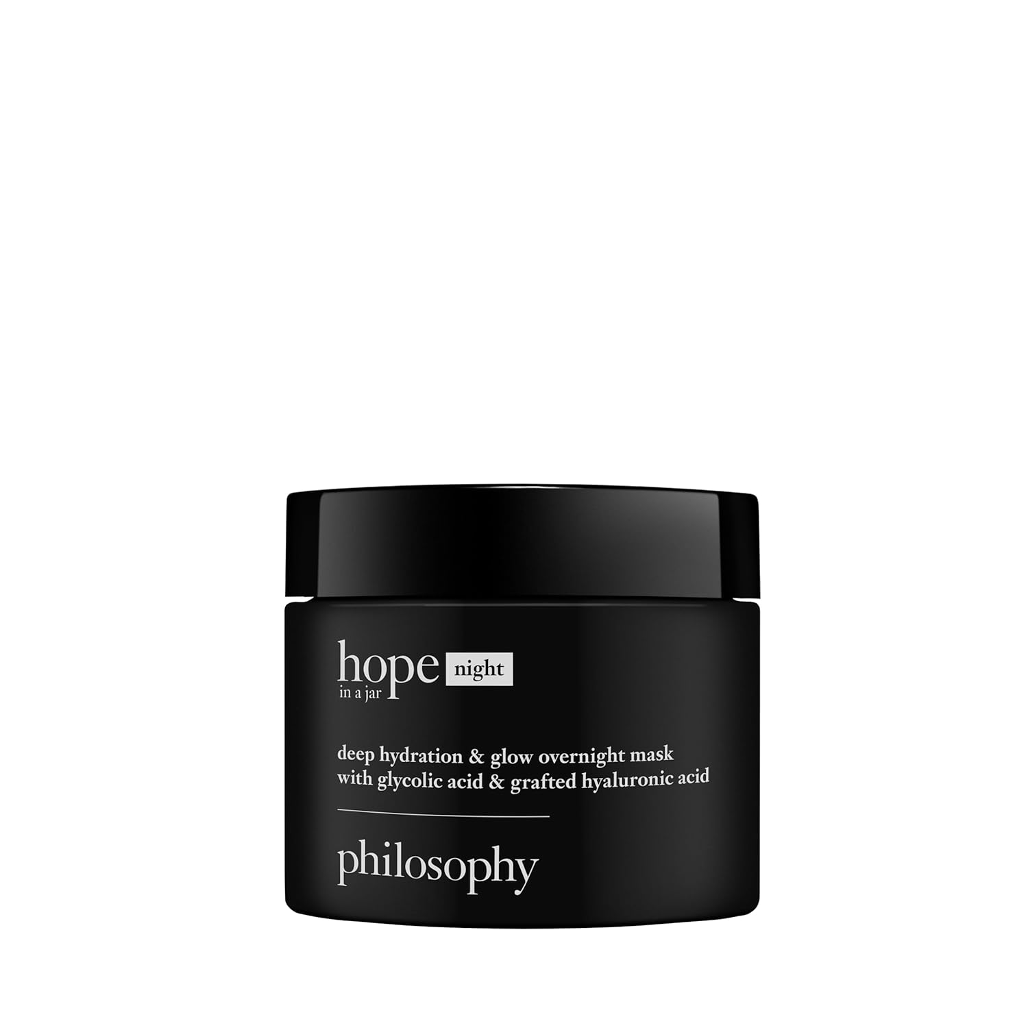 philosophy hope in a jar deep hydration & glow overnight face mask - with glycolic & hyaluronic acid - renews & restores dry skin for a smooth, glowy finish - 2 fl oz.