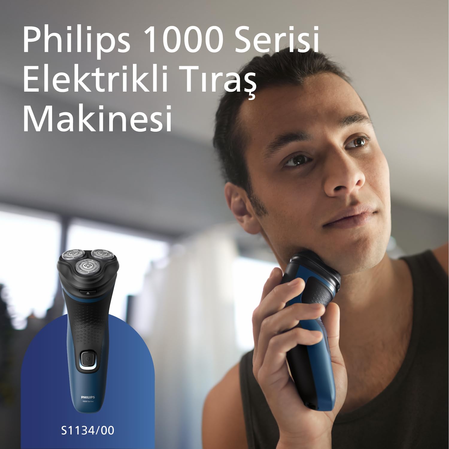 Philips Malibu S1134/00 Rasoir électrique à sec Série 1000 Bleu