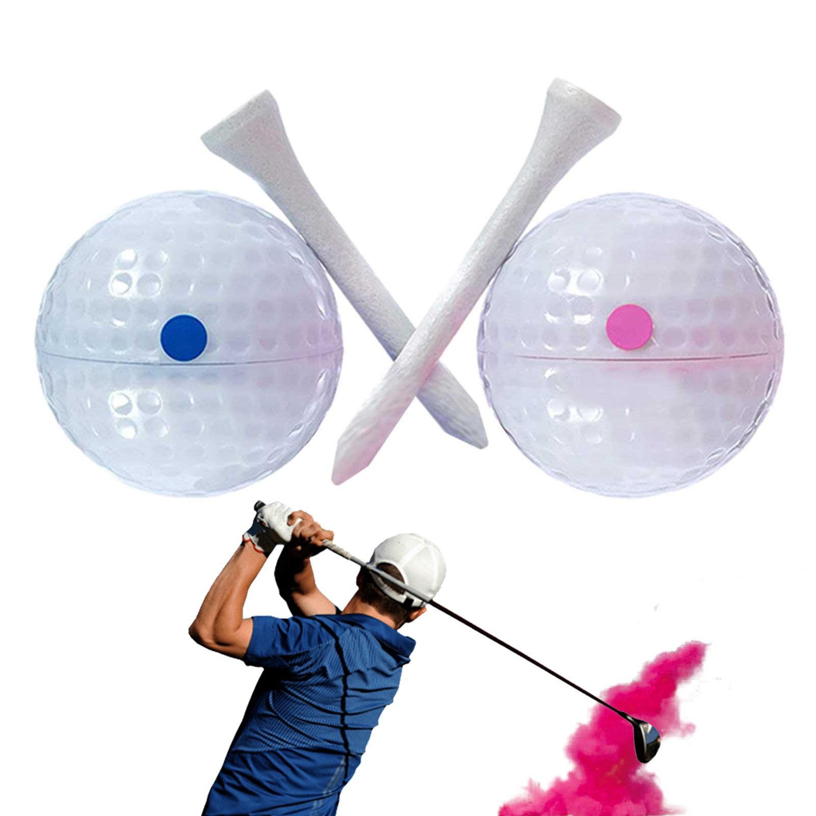 Golf Truco Explosivas Bolas con Polvo Rosa y Azul Regalo para Futuros Padres