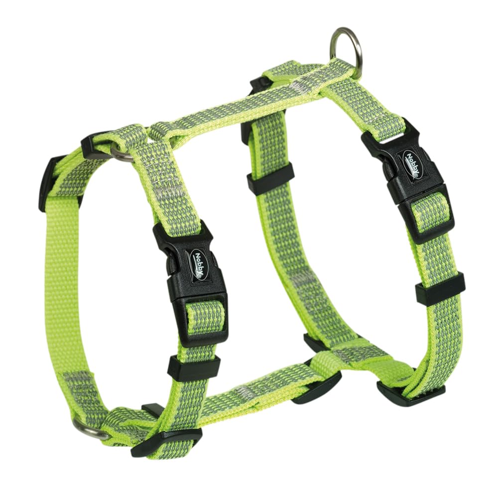 Nobby 52066-24 Harness Full Reflect Yellow M-L: Neck: 38-50 cm, Chest: 50-70 cm, W: 20 mm