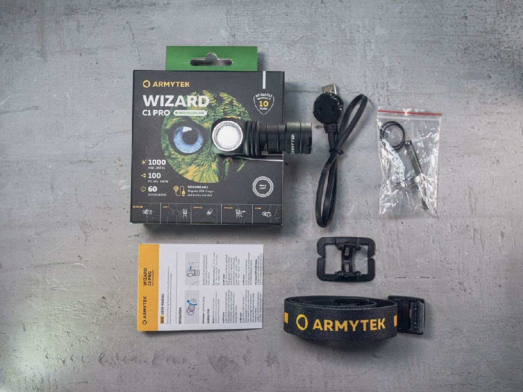Armytek Neu Wizard C1 Pro Magnet Kaltweiß 1000 Lumen LED-Lampe USB Aufladbare