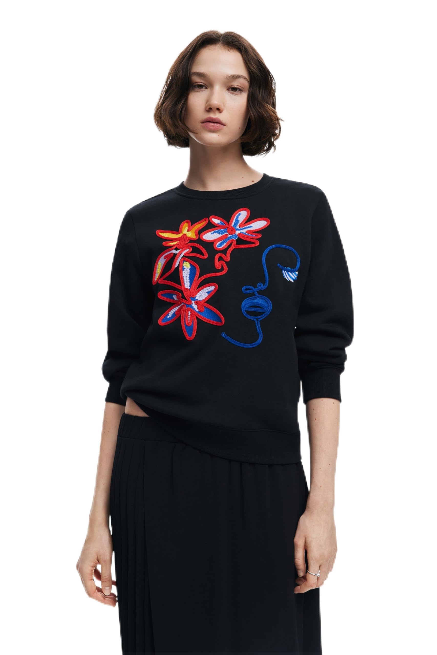 Desigual Women's Sweatshirt with Arty Print