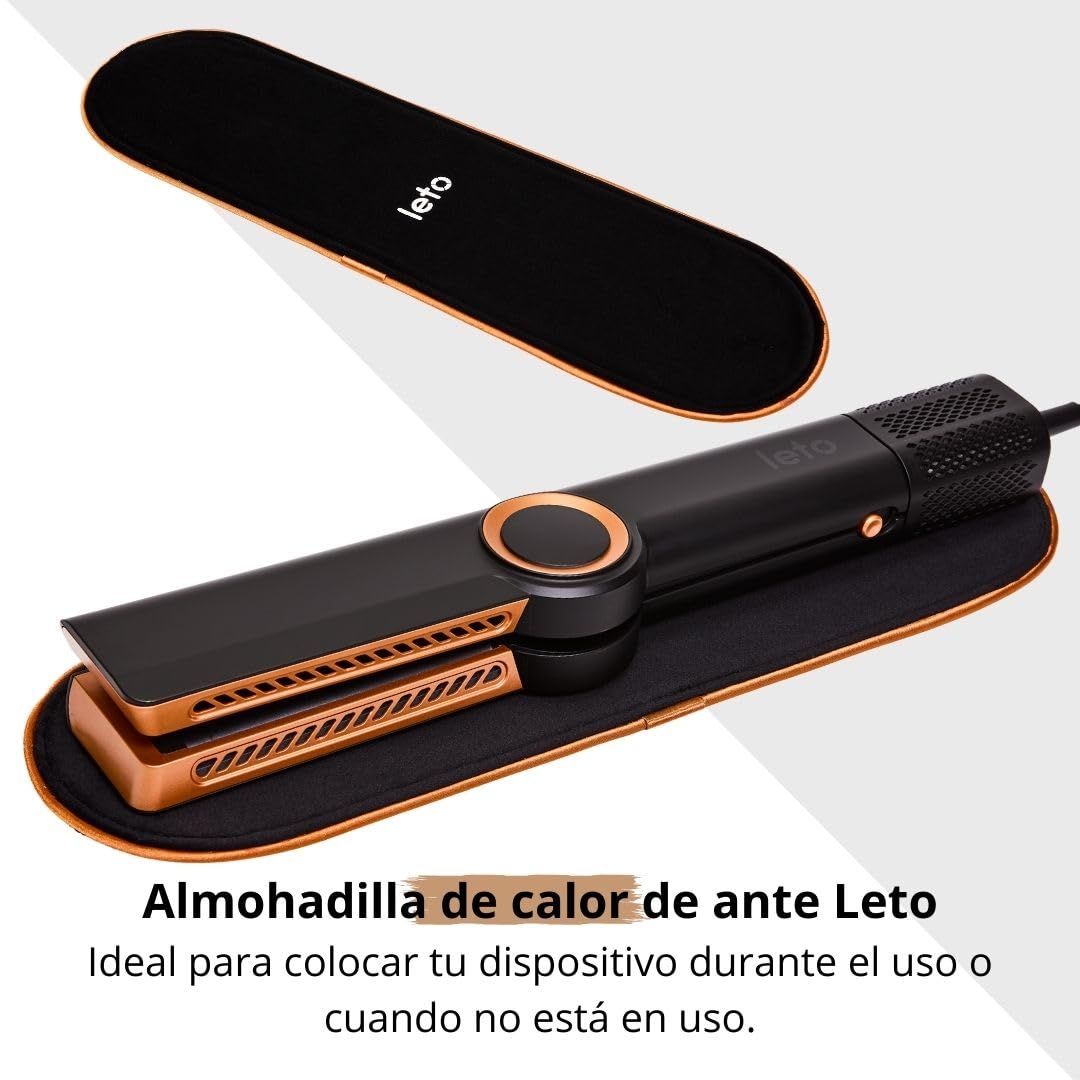 Leto Hairstrait 2-en-1 plancha de pelo profesional y Secador – Estilizado con Aire, Sin Daños por Calor, Control de Frizz, de Mojado a Seco