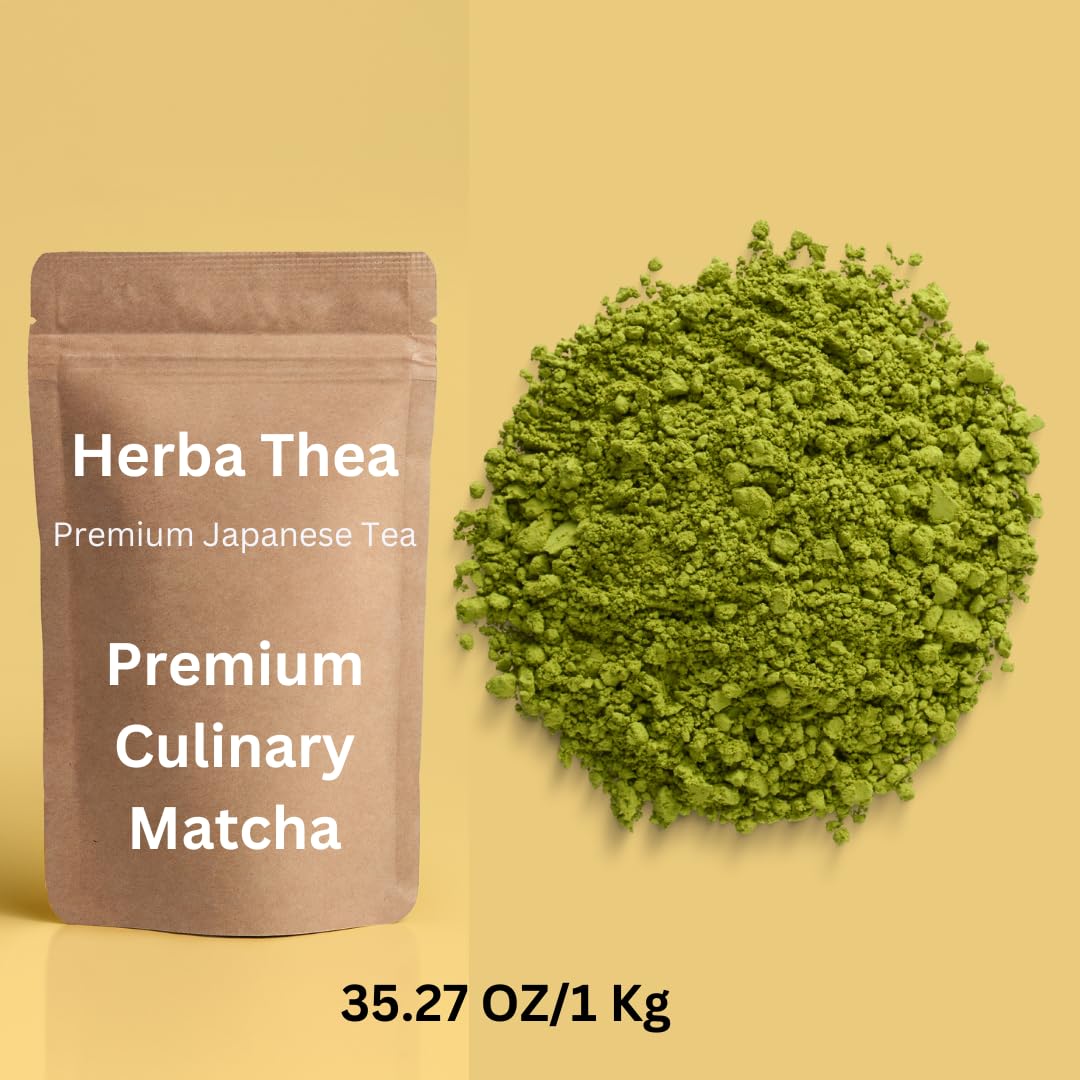 Herba Thea Green Tea Matcha Powder Chiran Harvest Japan for Cooking Baking and Smoothies 35 27 Ounces — view 4