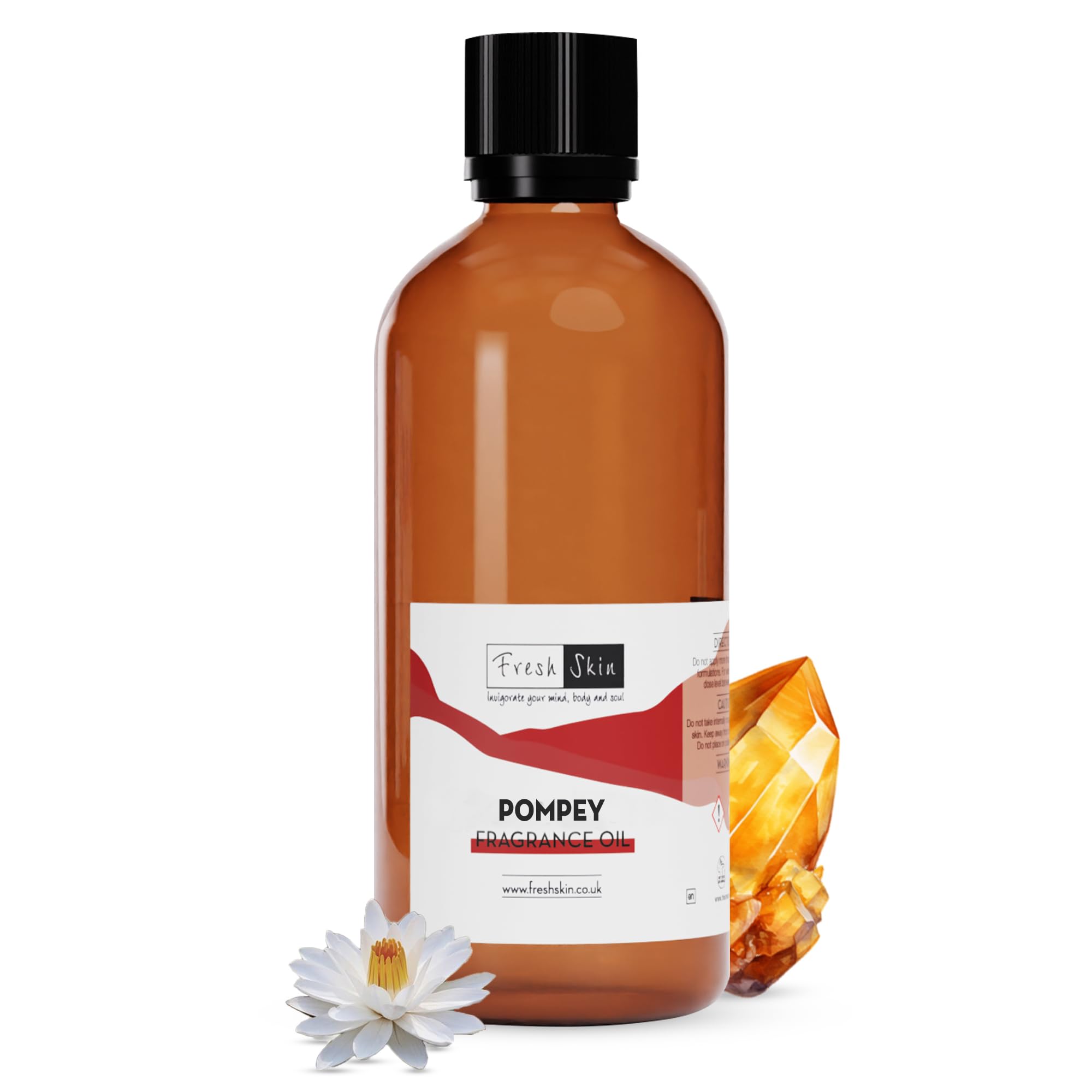 Freshskin Beauty LTD | Pompey Fragrance Oil 100ml - Candles, Bath Bombs, Soap Making, Reed Diffusers & Wax Melts - Cosmetic Grade - Vegan Friendly - A Rich, Complex, & Long Lasting Scent!
