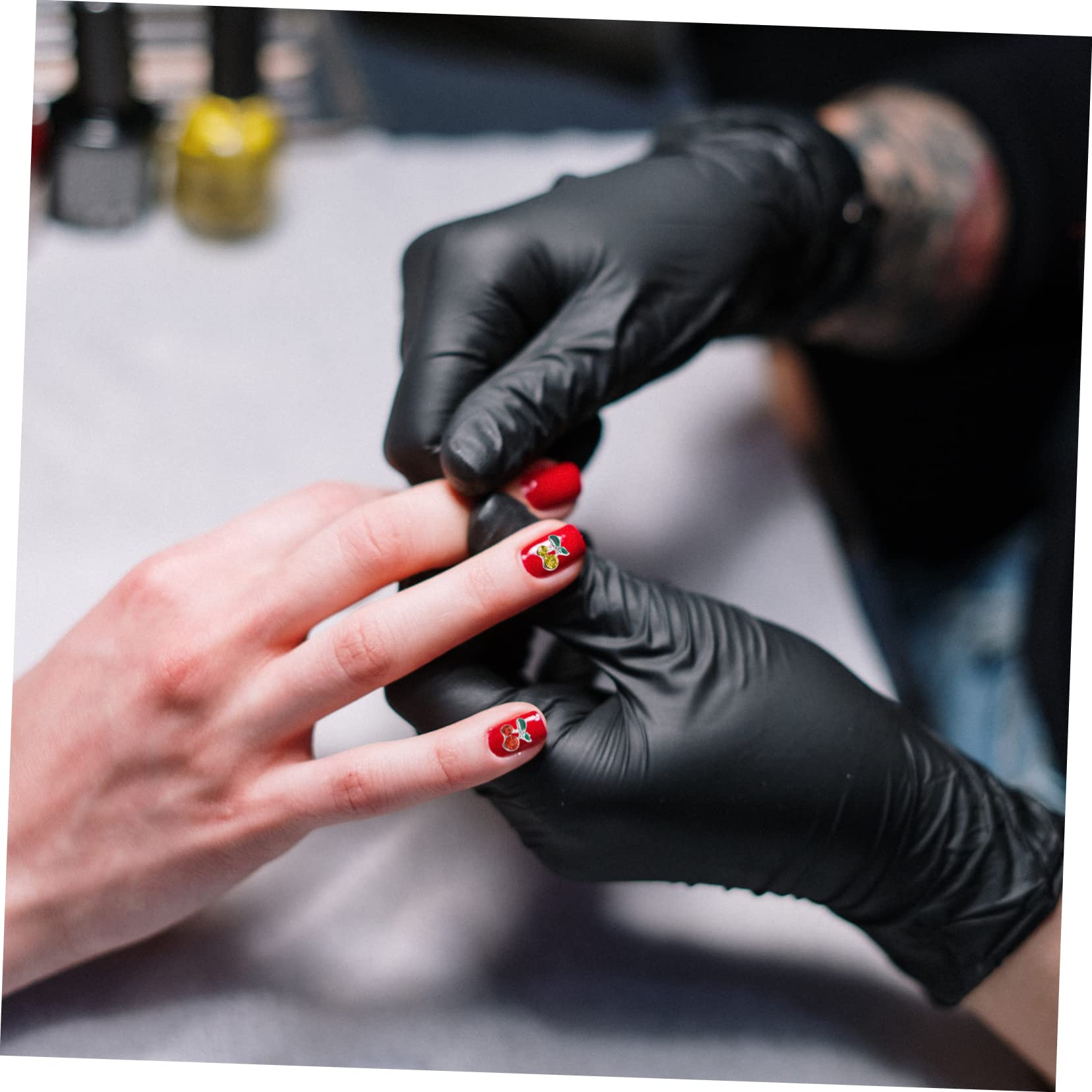 120 Pz Accessori Per Nail Art Con Strass Ciondoli Per Unghie Luccica Gioielli Per Unghie Ciliegie Al Maraschino Ornamenti Glitterati Arte Delle Unghie Kawaii Lega Fascino Chiodo 3d