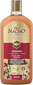 Tio Nacho Shampoo Crescimento Natural Dos Cabelos Com Biotina, Geleia Real E Extrato De Ginseng, Tratamento Antiqueda, Fórmula Fortalecedora Para Cabelos Finos - 415 Ml, 1 Unidade