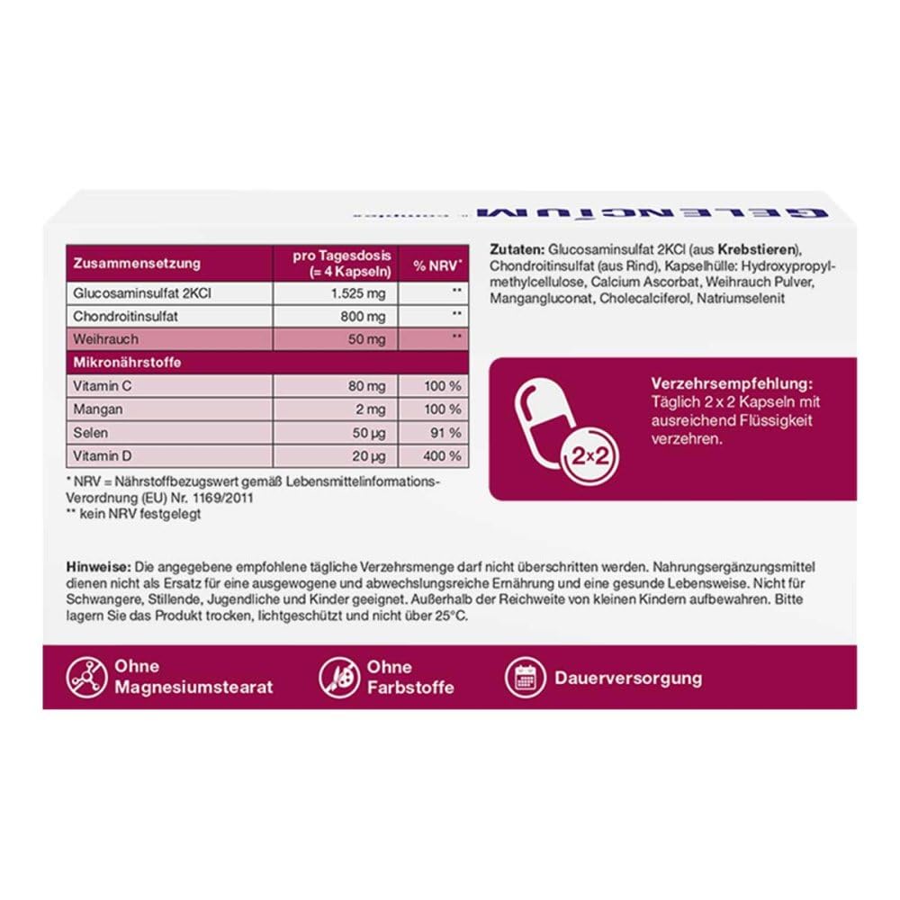 Gelencium Glucosamin Chondroitin Hochdos.vit C Kps 120 stk