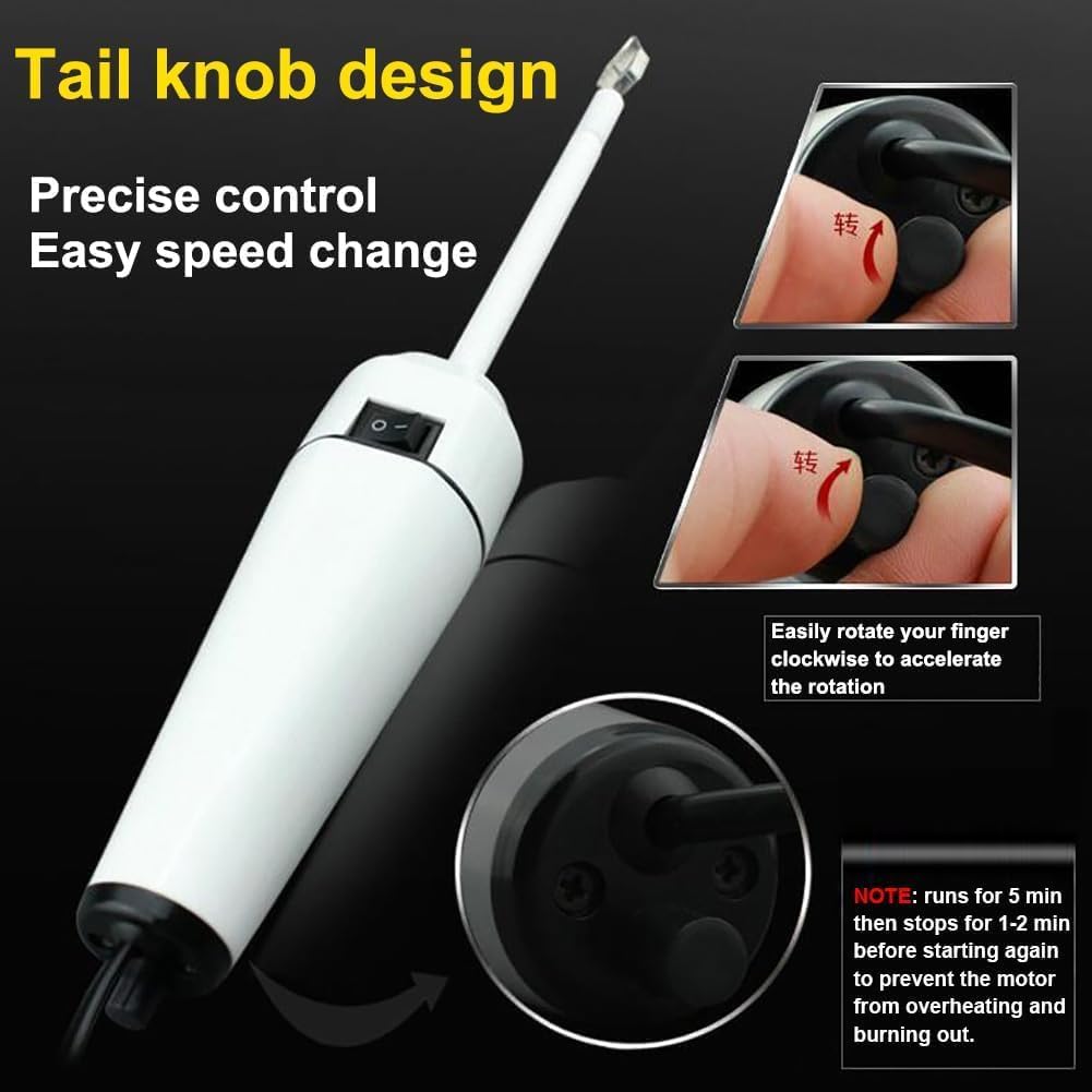 Handheld Zucchini Corer Electric Vegetable Corer, 30w Adjustable Speed Vegetable Digging Corer with 2 Cutter Heads, Stainless Steel Fruit Seed Remover