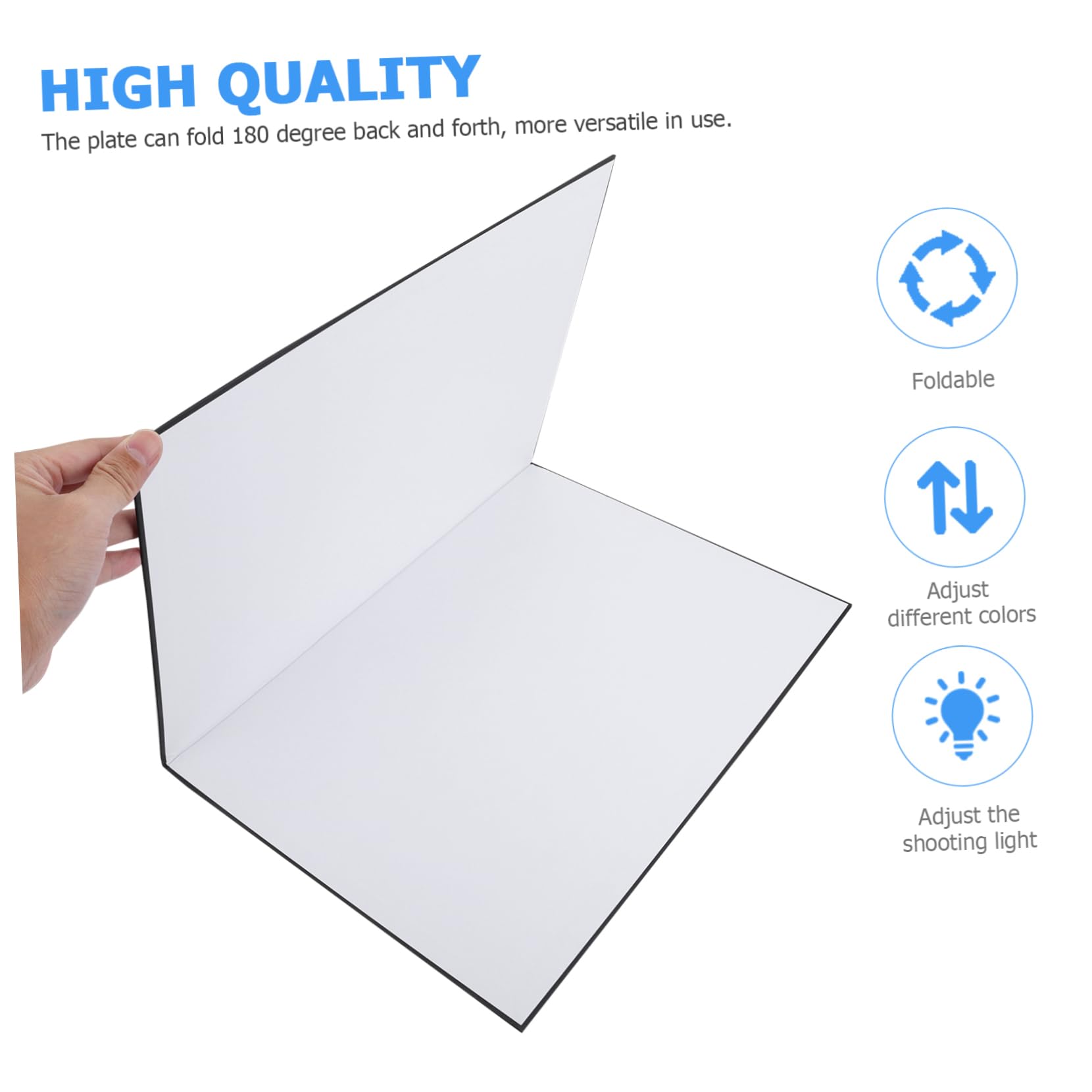 LALAFINA Photographic Cardboard Plate A3 Foldable Light Diffuser Reflective Board 3-in-1 for On-The-go