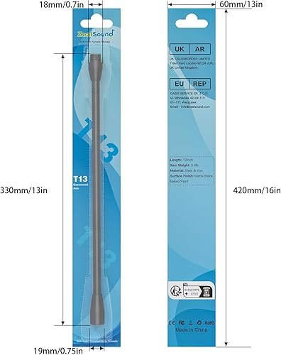 Miniatura 7 de ZealSound Brazo de manguera de metal multifuncional, cuello de cisne de micrófono de 13 pulgadas, extensión de soporte para soporte de piso de
