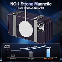 Vista 250 de MOCCA - Funda magnética resistente para iPhone XR de 6.1 pulgadas, compatible con MagSafe, funda con protección contra caídas de grado militar