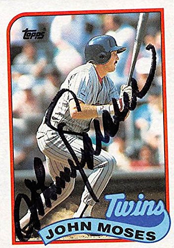 Autograph Warehouse 246202 John Moses Autographed Baseball Card - Minnesota Twins 1989 Topps - No. 72